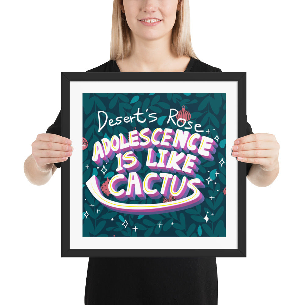 Desert's Rose Forest Background | 可再生木製框架啞光海報 Framed Matte Poster