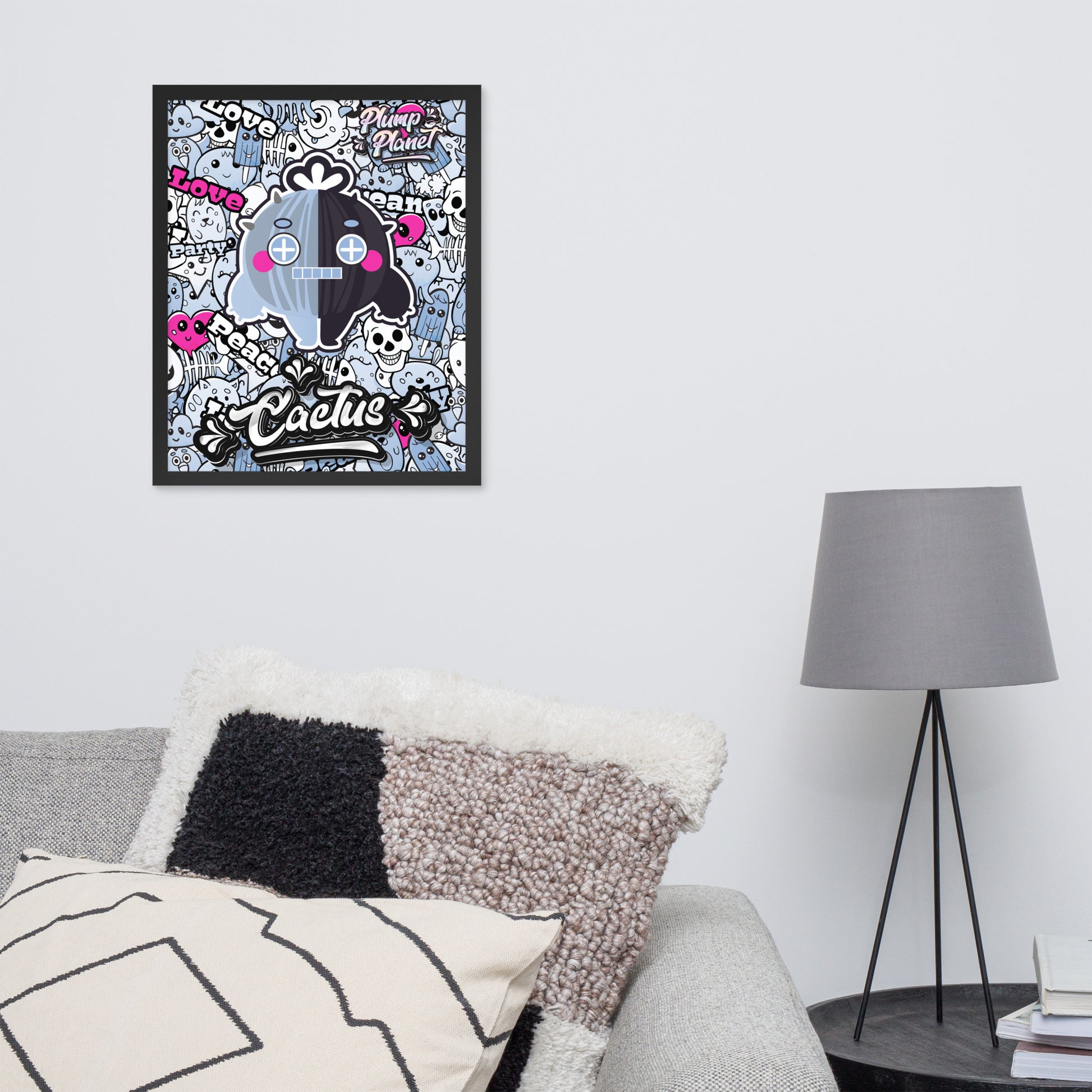 Rock Robot Cactus Boy Poster | 可再生木製框架啞光海報 Framed Matte Poster