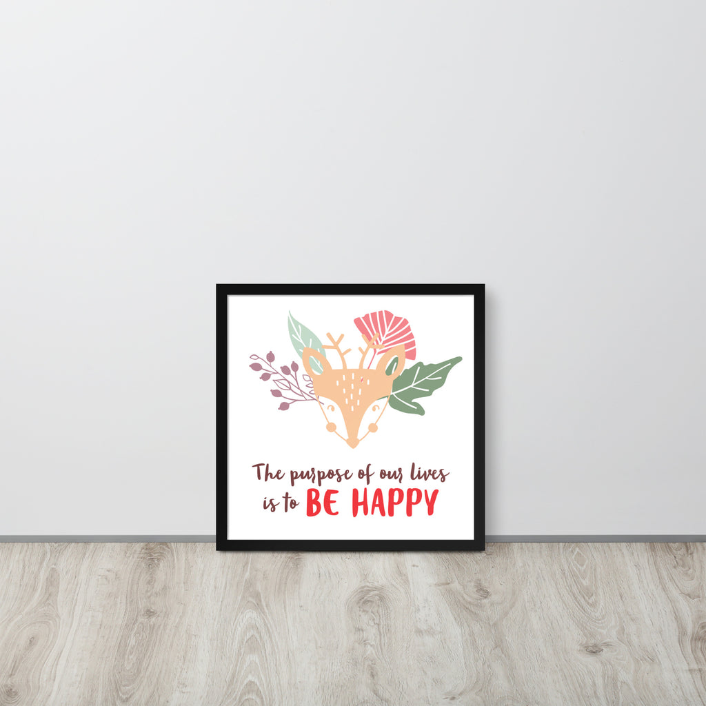 Be Happy | 可再生木製框架啞光海報 Framed Matte Poster