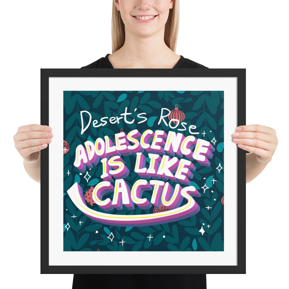 Desert's Rose Forest Background | 可再生木製框架啞光海報 Framed Matte Poster