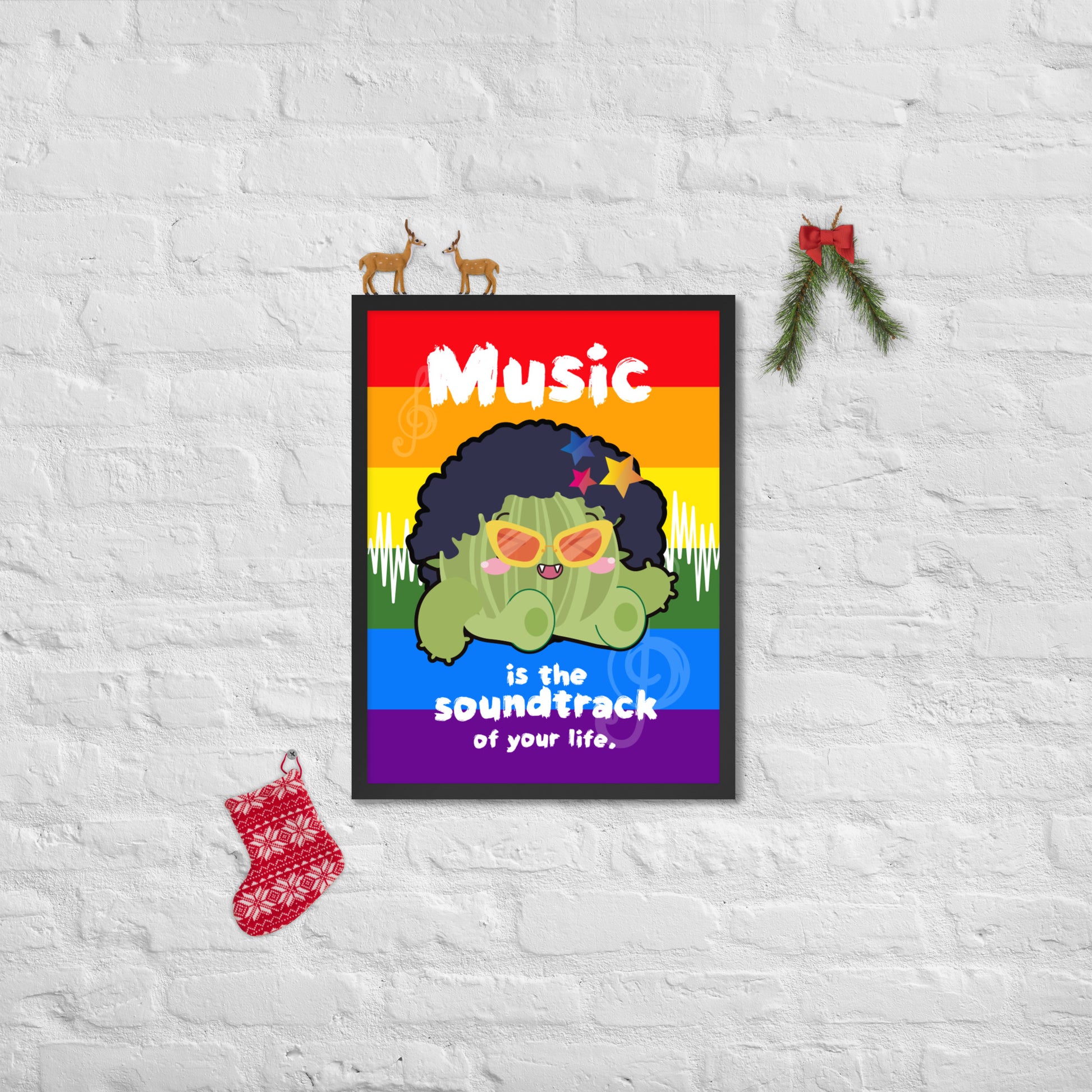 Framed poster