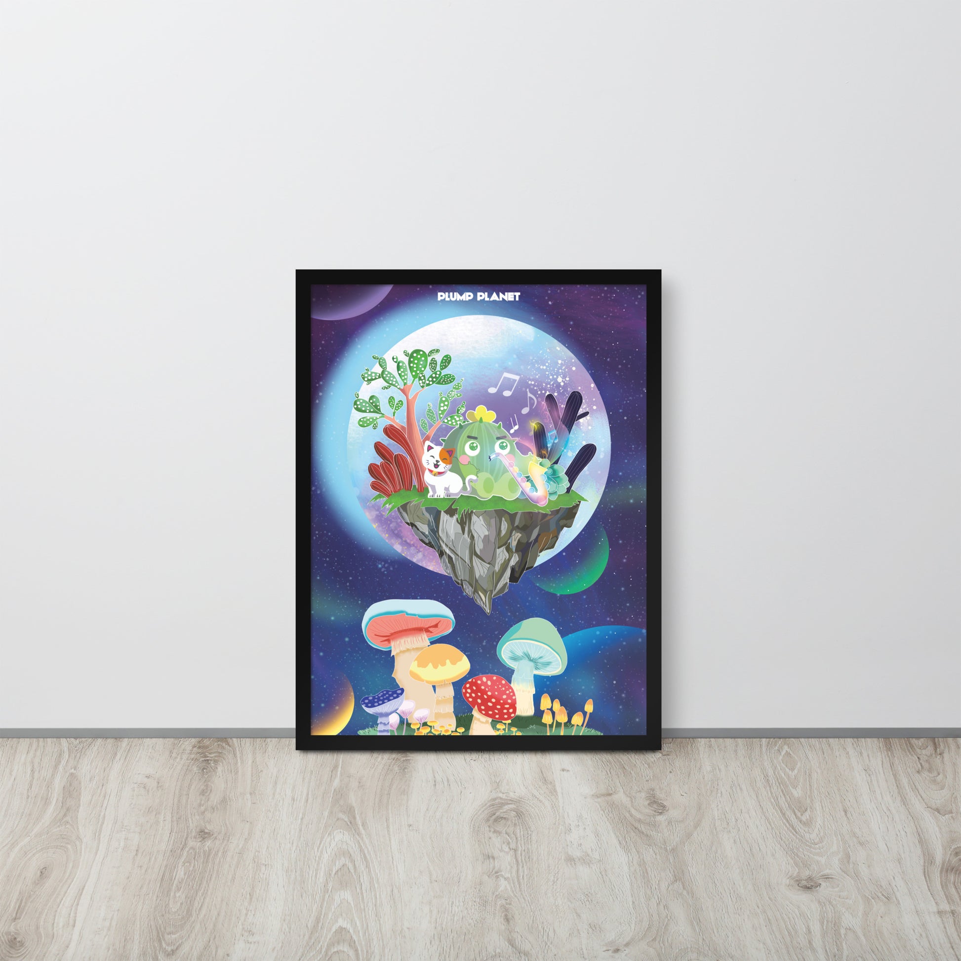 Plump Planet Inspiration from the Galaxy | 可再生木製框架啞光海報 Framed Matte Poster
