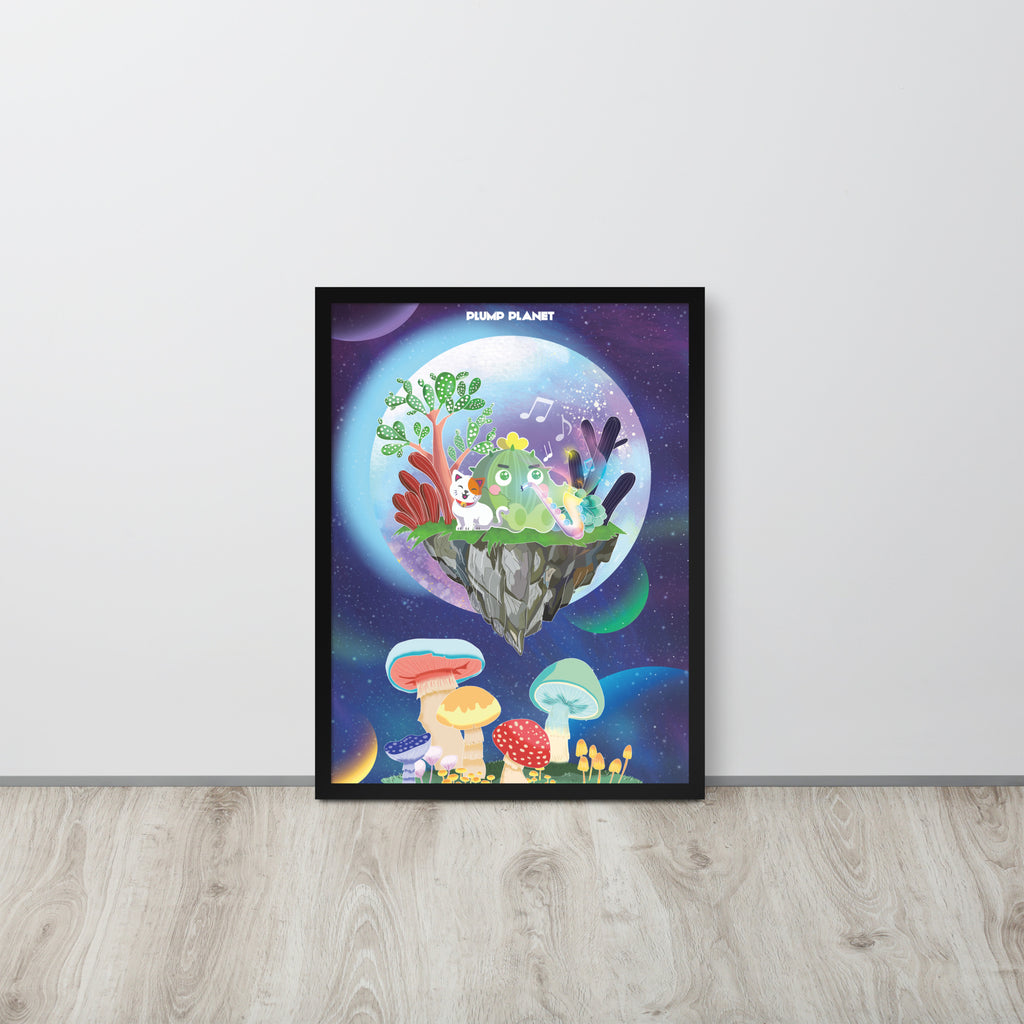 Plump Planet Inspiration from the Galaxy | 可再生木製框架啞光海報 Framed Matte Poster