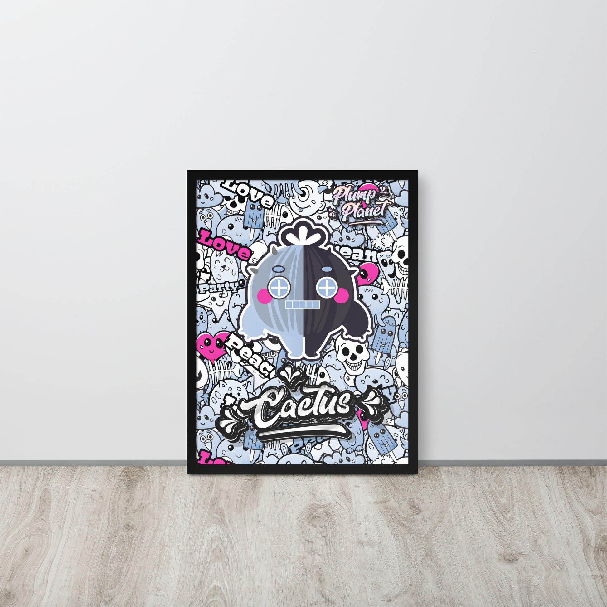 Rock Robot Cactus Boy Poster | 可再生木製框架啞光海報 Framed Matte Poster