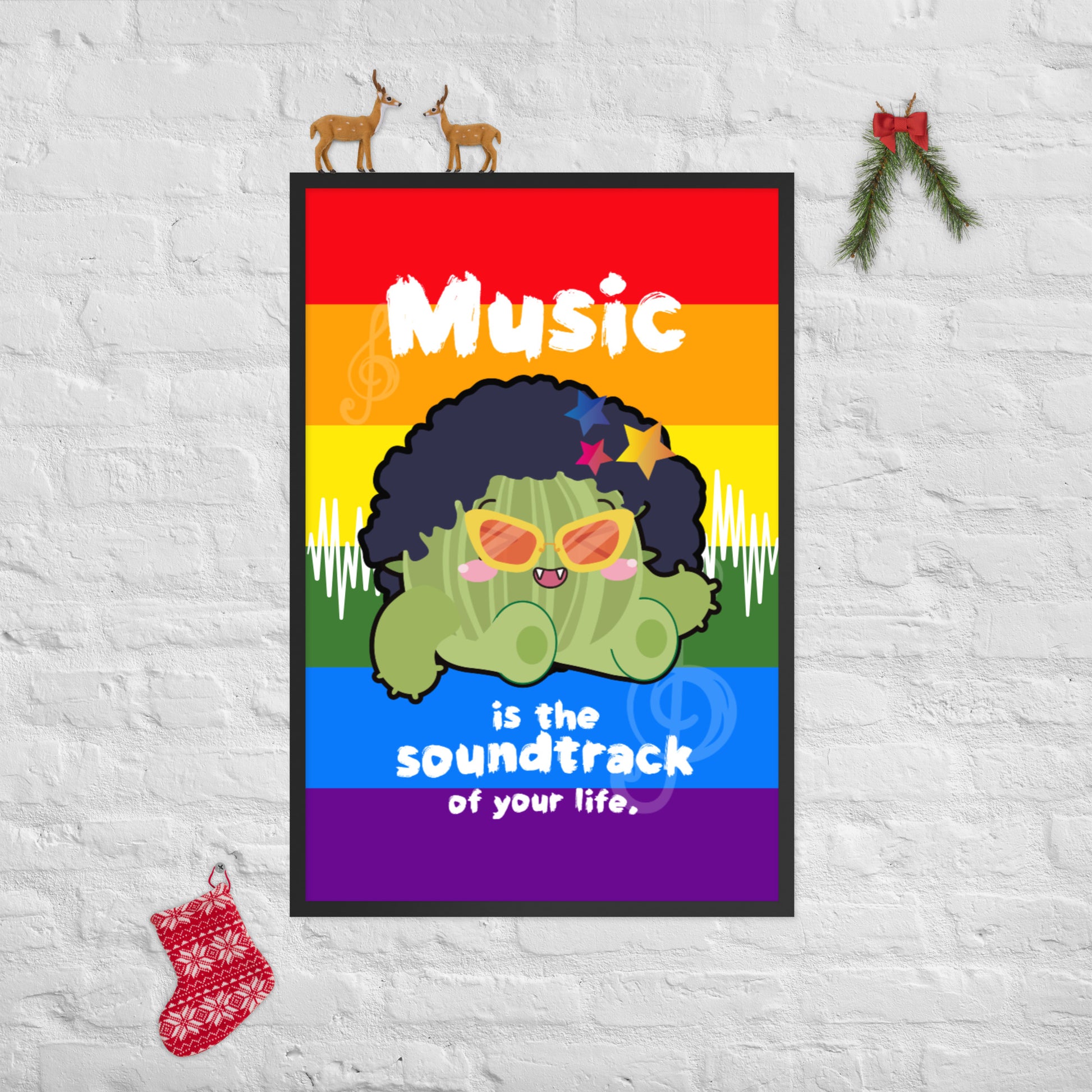 Framed poster