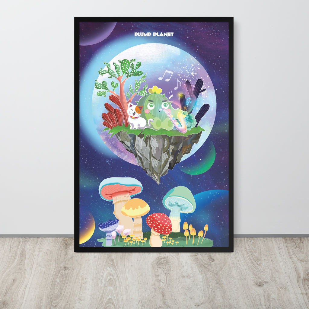 Plump Planet Inspiration from the Galaxy | 可再生木製框架啞光海報 Framed Matte Poster