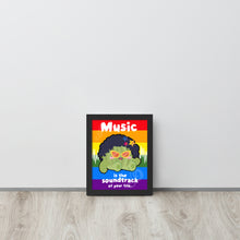 將圖片載入圖庫檢視器 Music is Life Soundtrack | 可再生木製框架啞光海報 Framed Matte Poster
