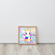 Load image into Gallery viewer, Rainbow Rabbit | 可再生木製框架啞光海報 Framed Matte Poster
