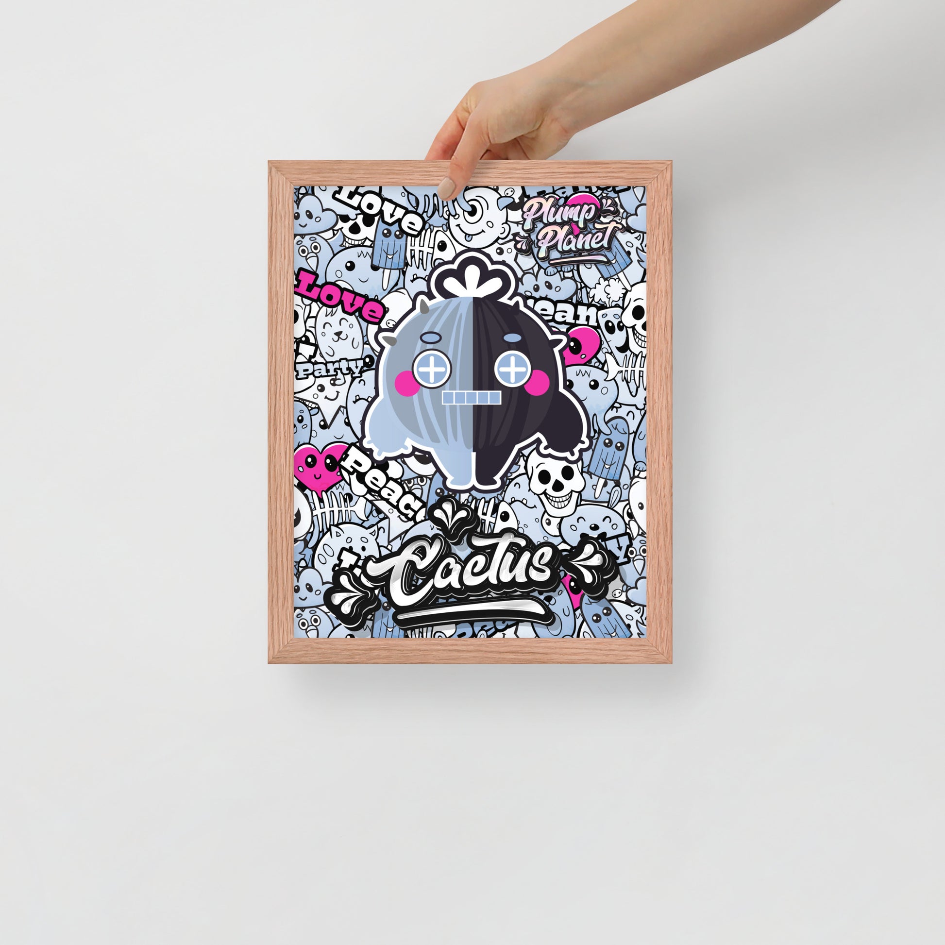 Rock Robot Cactus Boy Poster | 可再生木製框架啞光海報 Framed Matte Poster