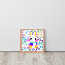 將圖片載入圖庫檢視器 Rainbow Rabbit | 可再生木製框架啞光海報 Framed Matte Poster
