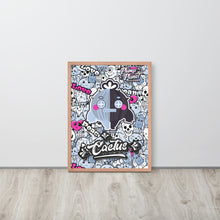 Load image into Gallery viewer, Rock Robot Cactus Boy Poster | Renewable Wooden Framed Matte Poster Framed Matte Poster
