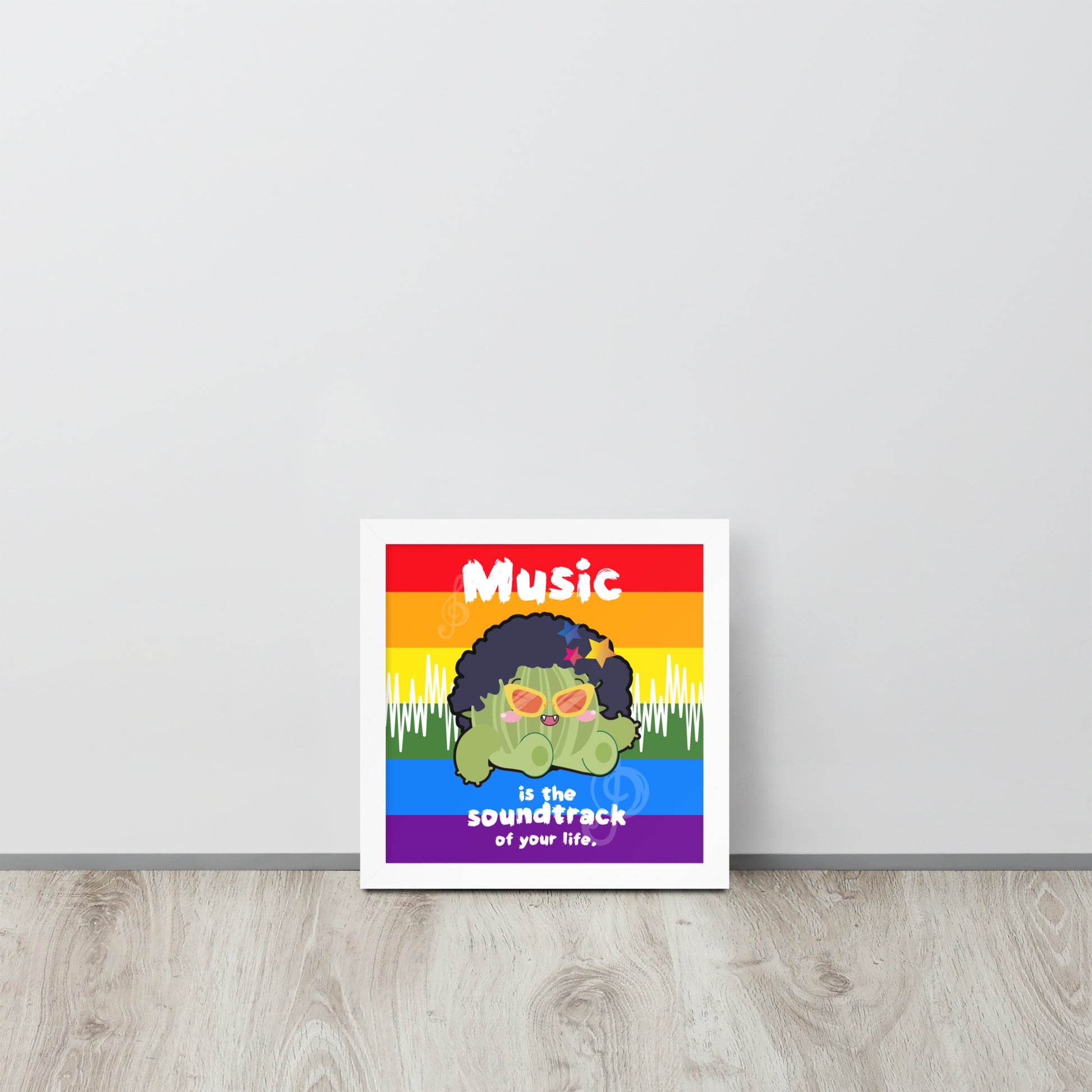 Music is Life Soundtrack | 可再生木製框架啞光海報 Framed Matte Poster