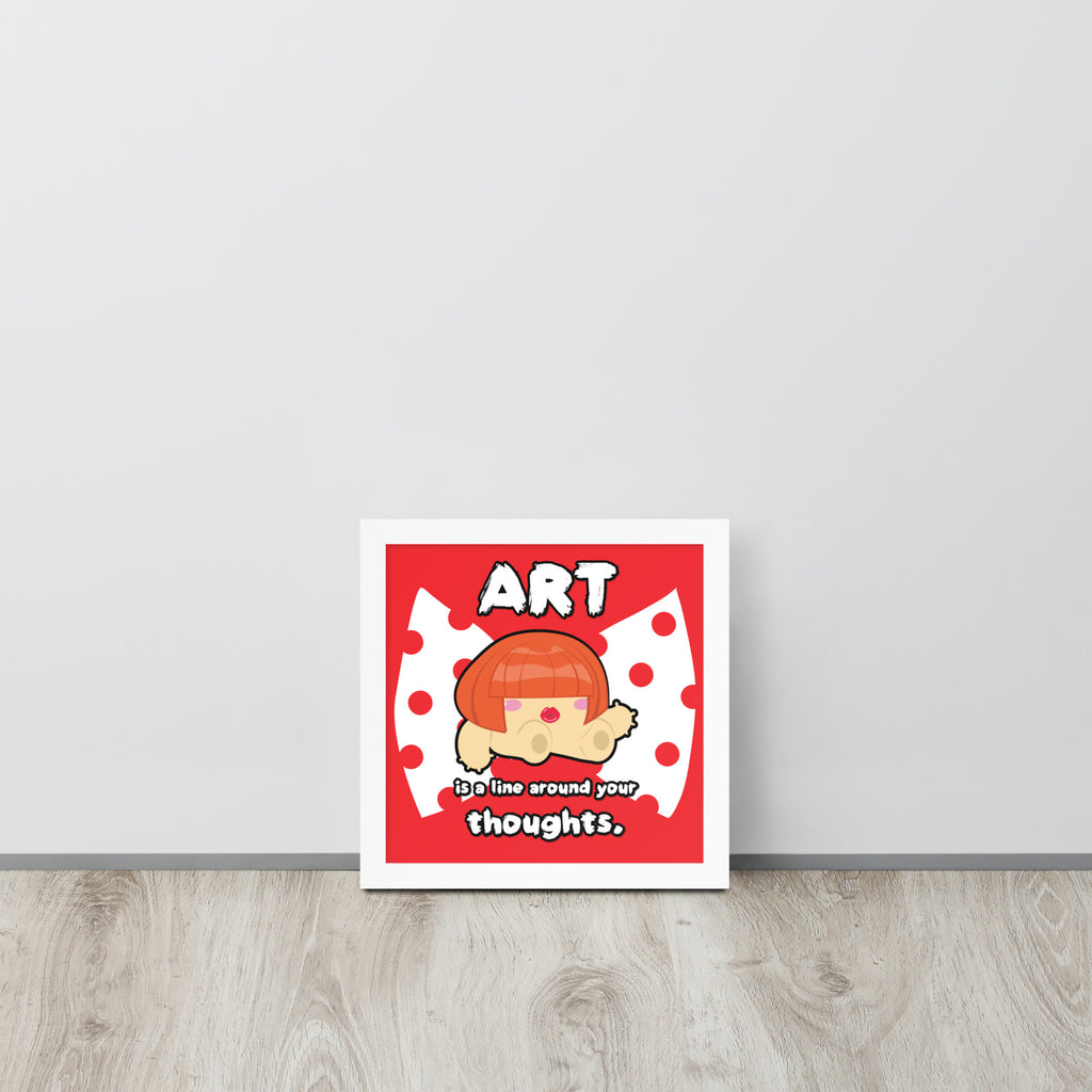 Art is a Line Around Your Thoughts | 木製框架啞光海報 Framed Matte Poster