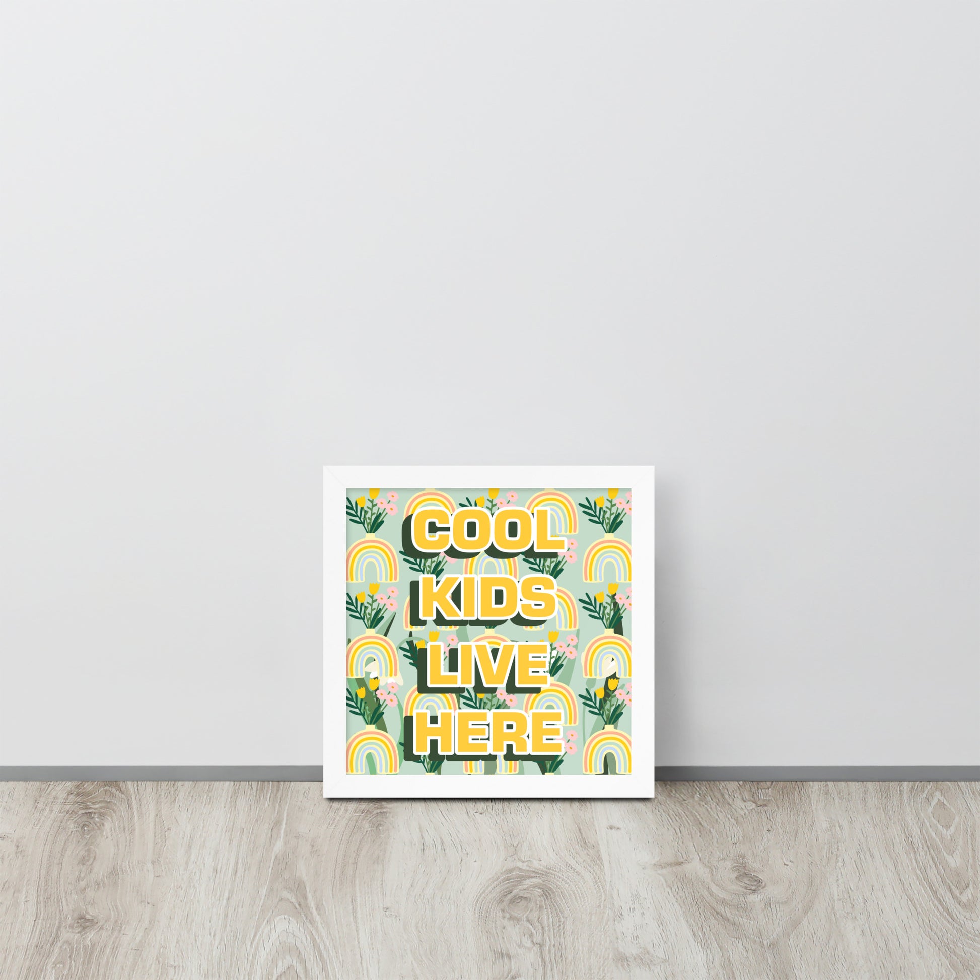 COOL KIDS LIVE HERE | 可再生木製框架啞光海報 Framed Matte Poster