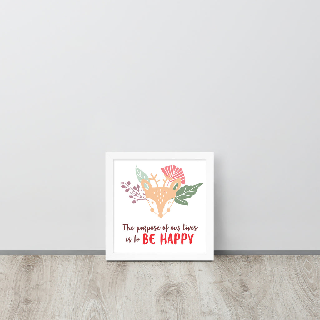 Be Happy | 可再生木製框架啞光海報 Framed Matte Poster