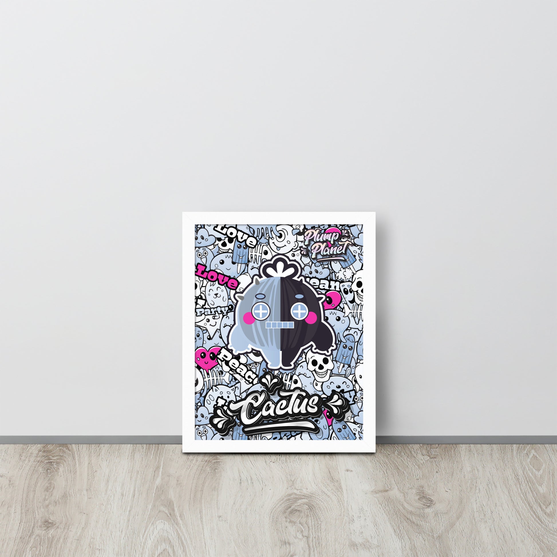 Rock Robot Cactus Boy Poster | 可再生木製框架啞光海報 Framed Matte Poster