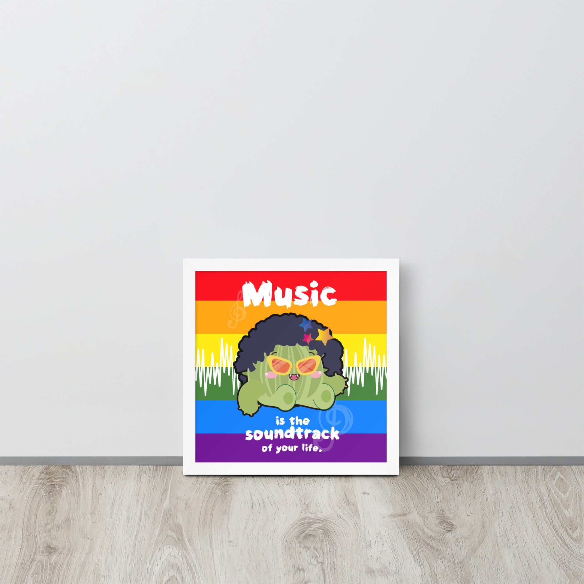 Music is Life Soundtrack | 可再生木製框架啞光海報 Framed Matte Poster