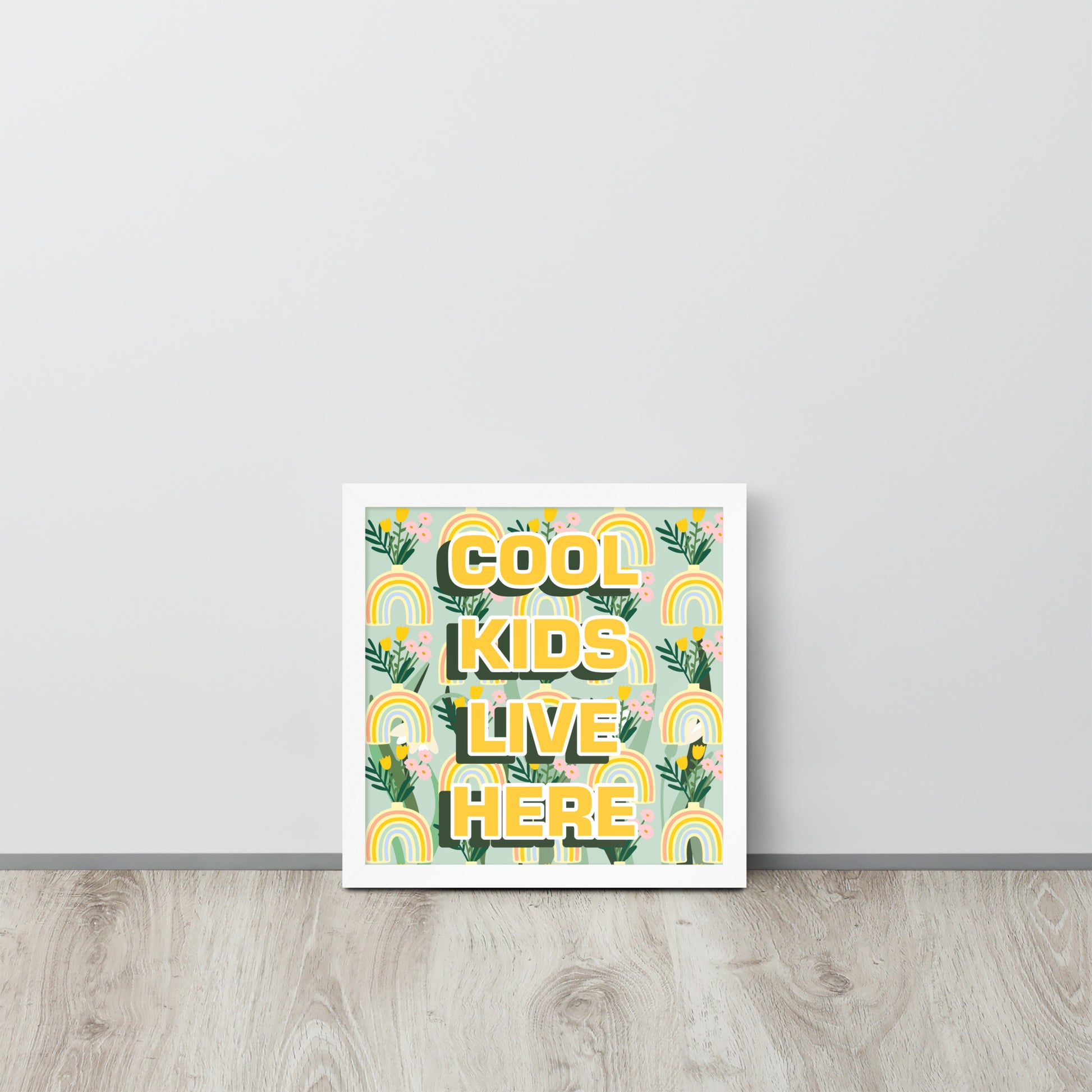 COOL KIDS LIVE HERE | 可再生木製框架啞光海報 Framed Matte Poster