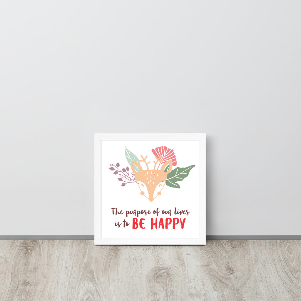 Be Happy | 可再生木製框架啞光海報 Framed Matte Poster