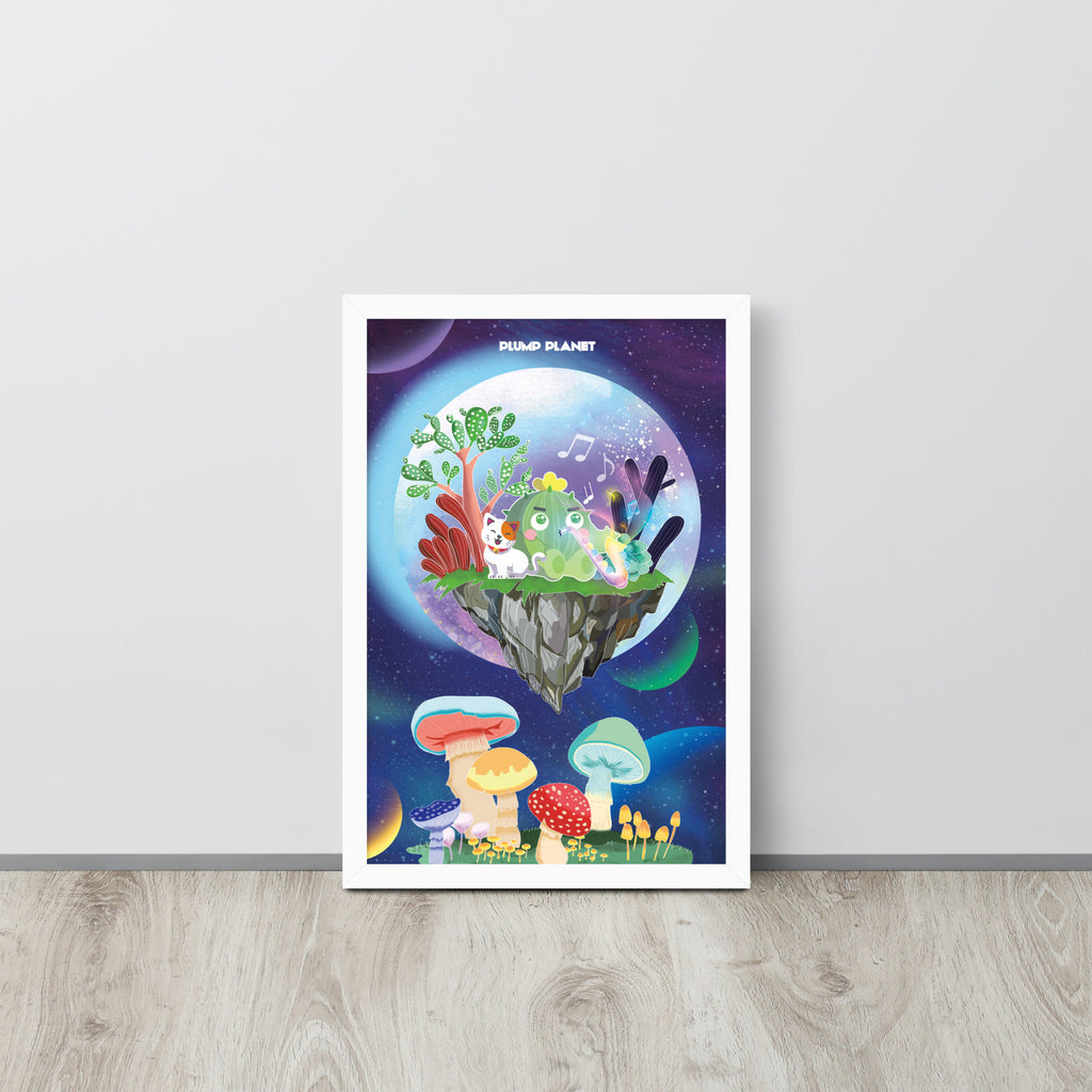 Plump Planet Inspiration from the Galaxy | 可再生木製框架啞光海報 Framed Matte Poster