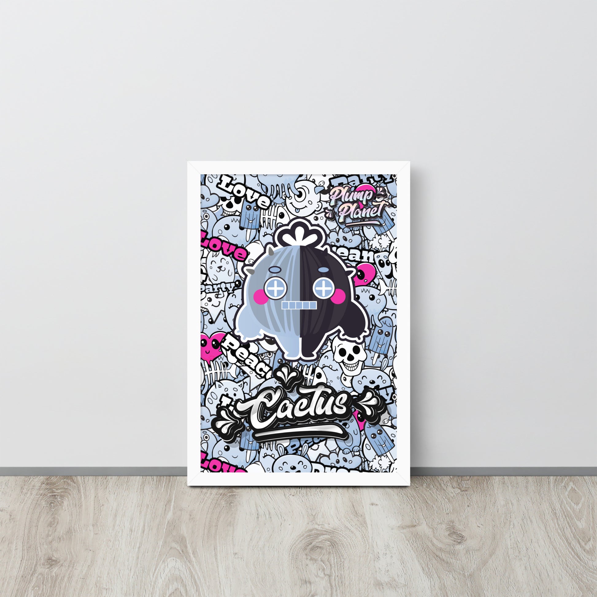 Rock Robot Cactus Boy Poster | 可再生木製框架啞光海報 Framed Matte Poster