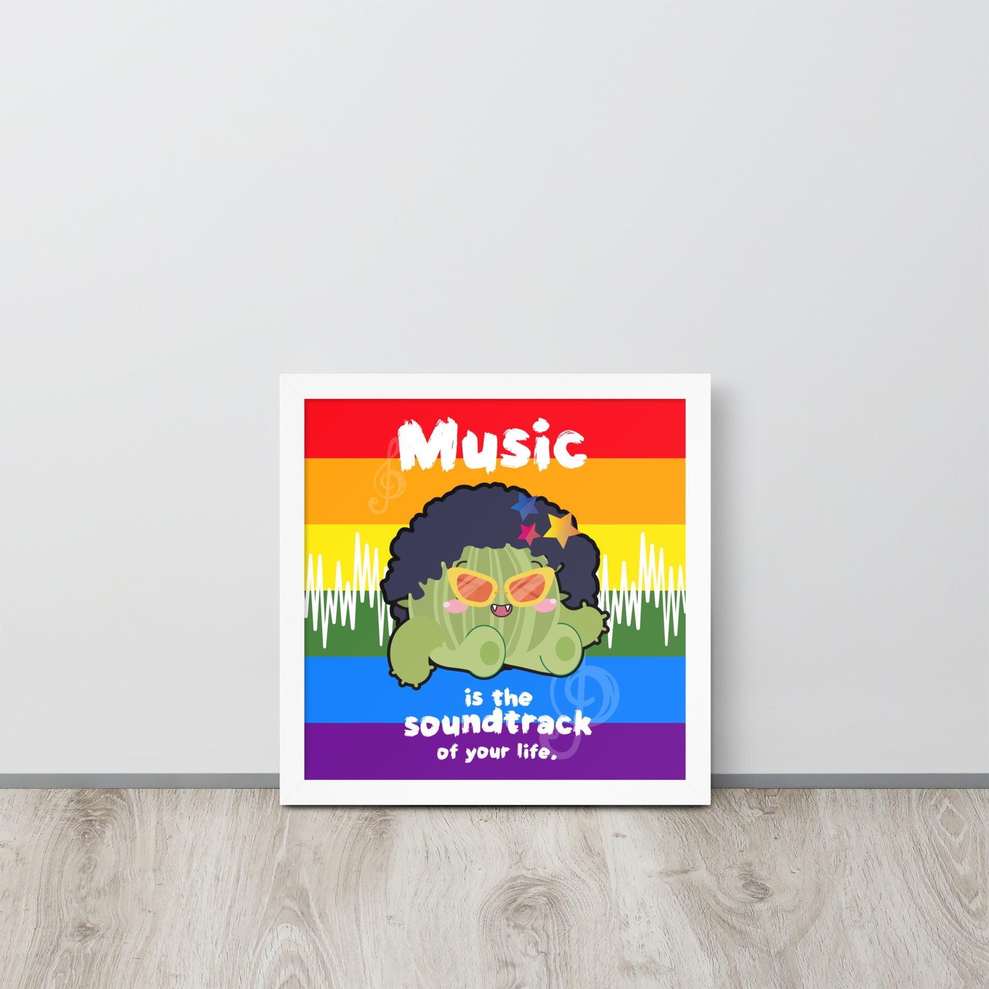 Music is Life Soundtrack | 可再生木製框架啞光海報 Framed Matte Poster