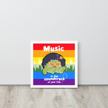 Load image into Gallery viewer, Music is Life Soundtrack | Renewable Wooden Framed Matte Poster Framed Matte Poster
