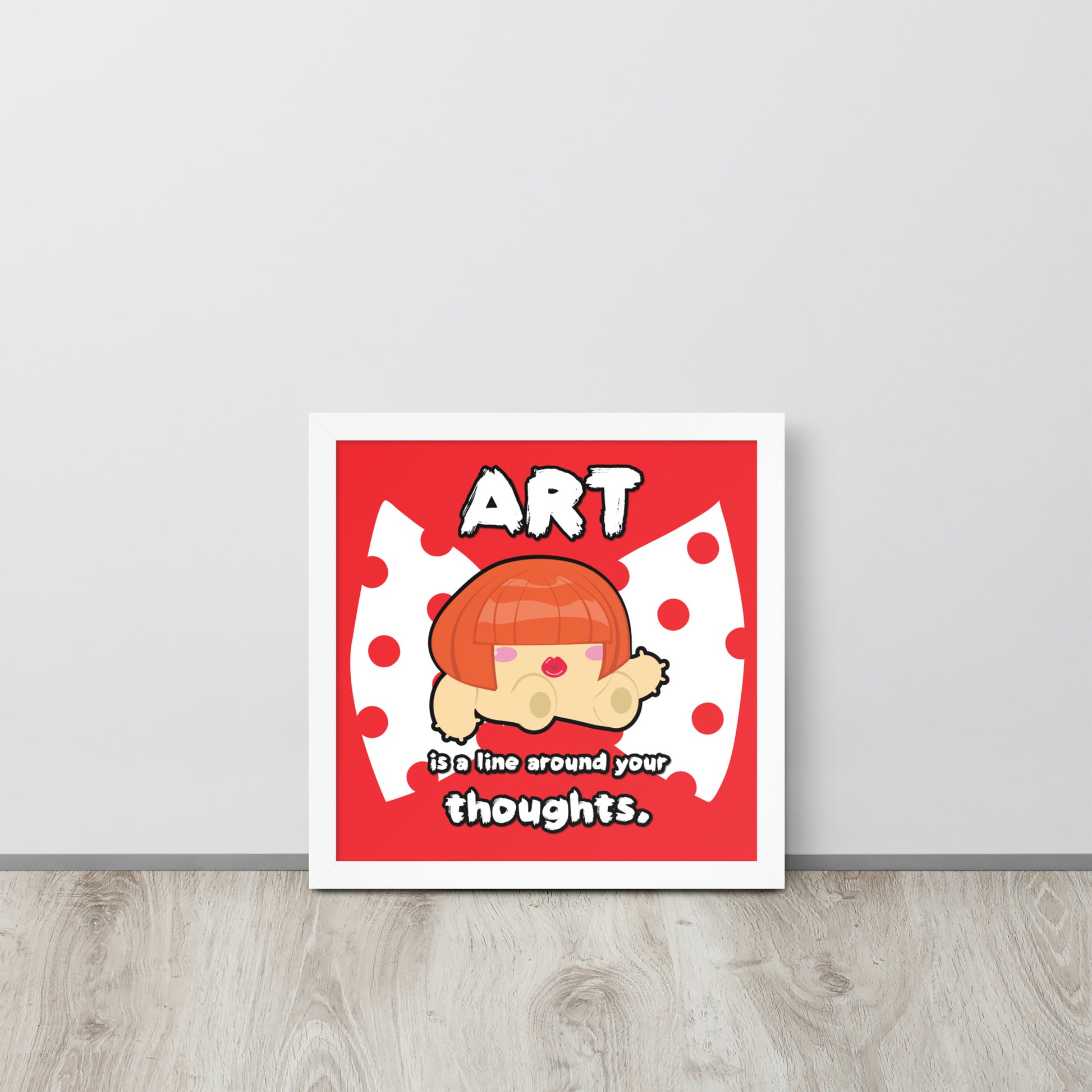 Art is a Line Around Your Thoughts | 木製框架啞光海報 Framed Matte Poster