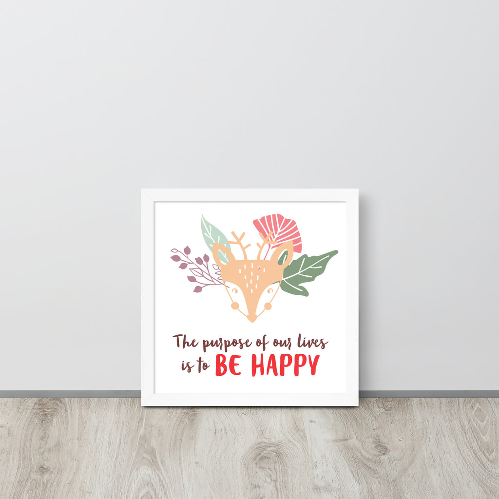 Be Happy | 可再生木製框架啞光海報 Framed Matte Poster