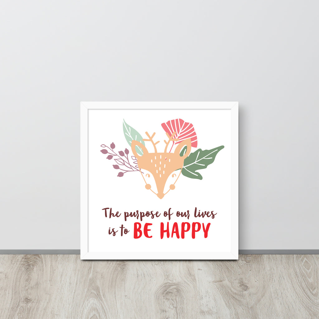 Be Happy | 可再生木製框架啞光海報 Framed Matte Poster