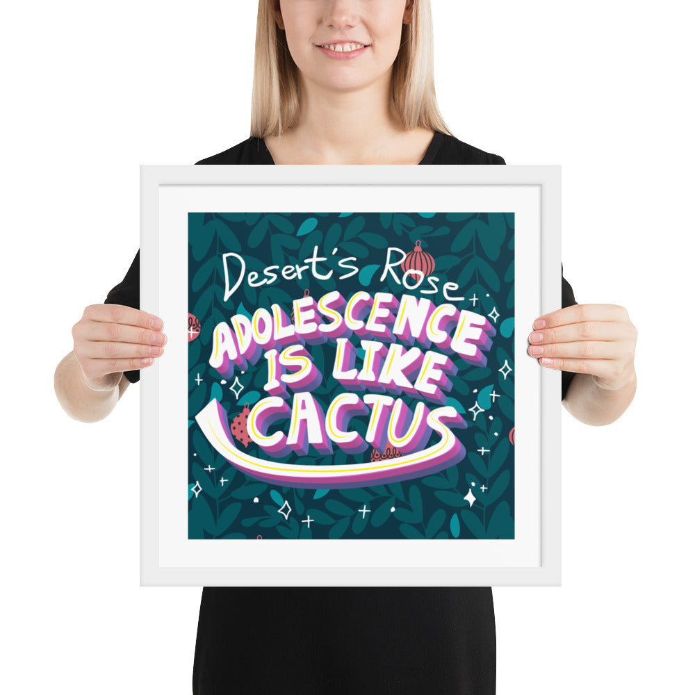 Desert's Rose Forest Background | 可再生木製框架啞光海報 Framed Matte Poster