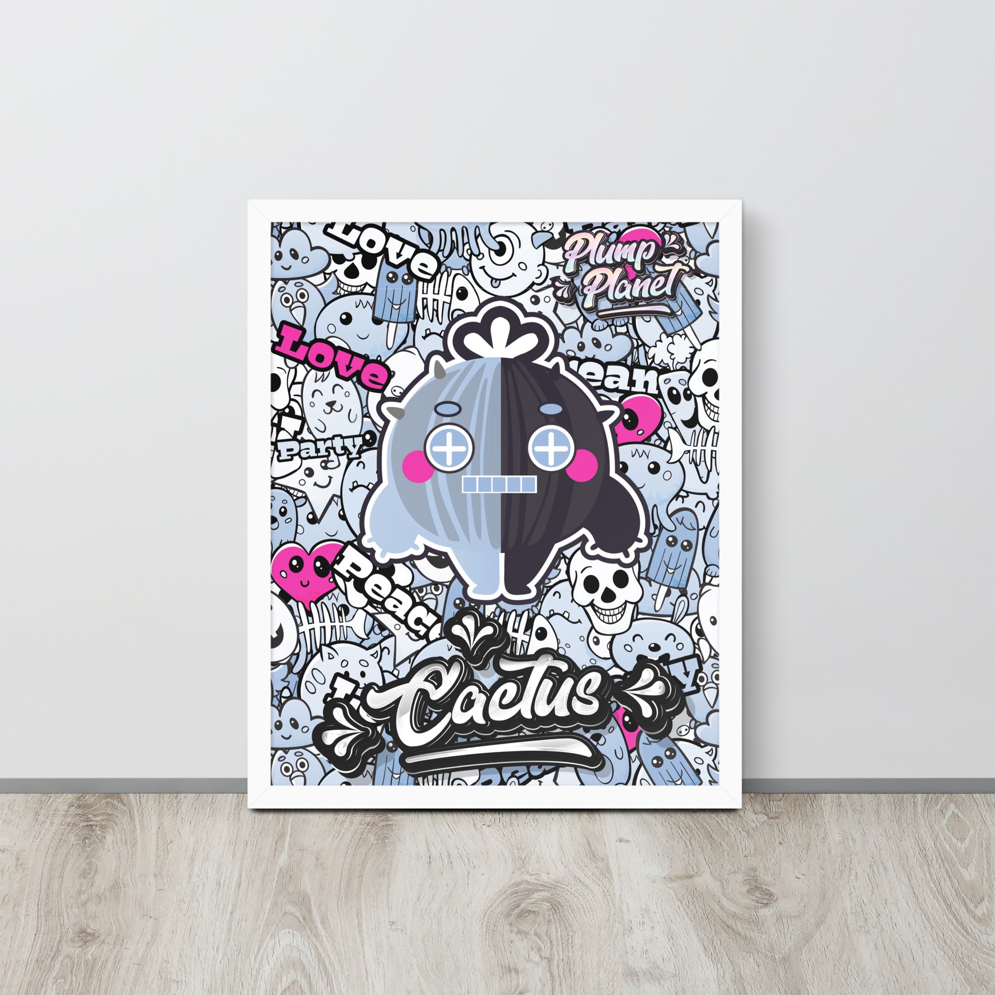 Rock Robot Cactus Boy Poster | 可再生木製框架啞光海報 Framed Matte Poster