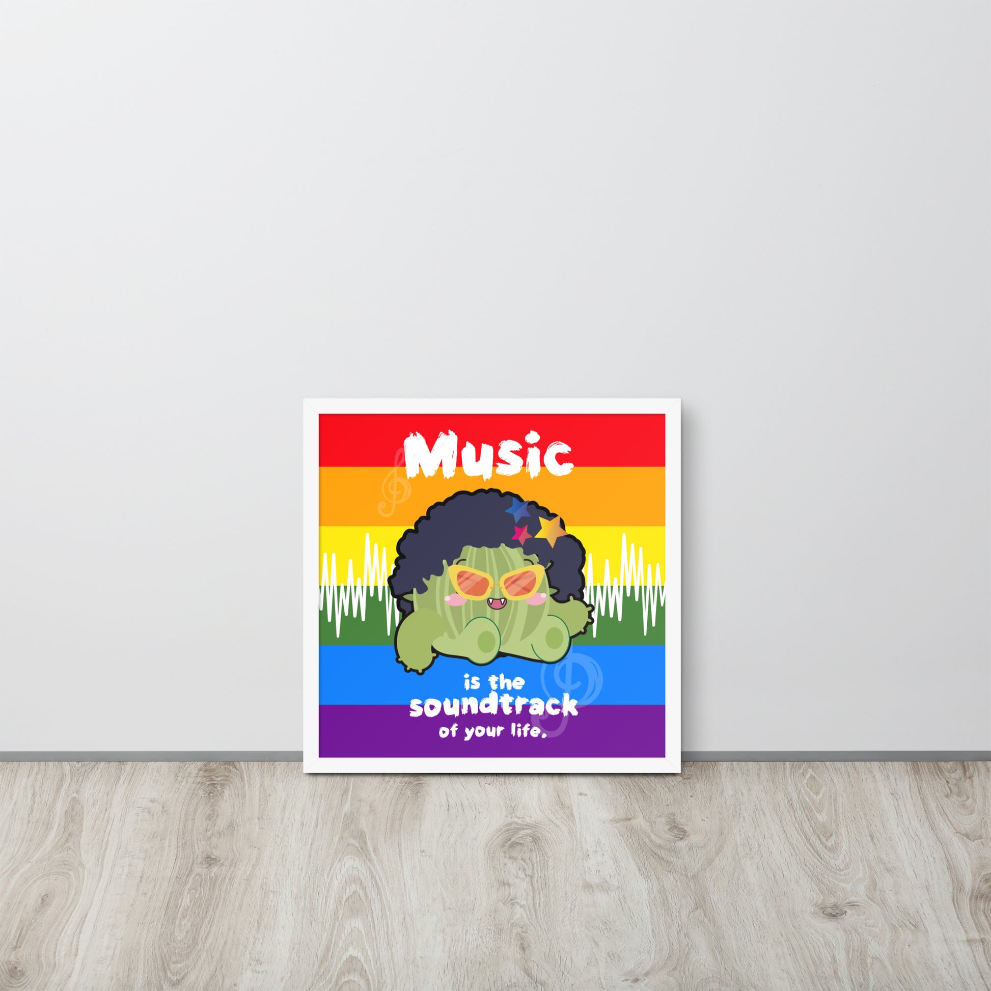 Music is Life Soundtrack | 可再生木製框架啞光海報 Framed Matte Poster