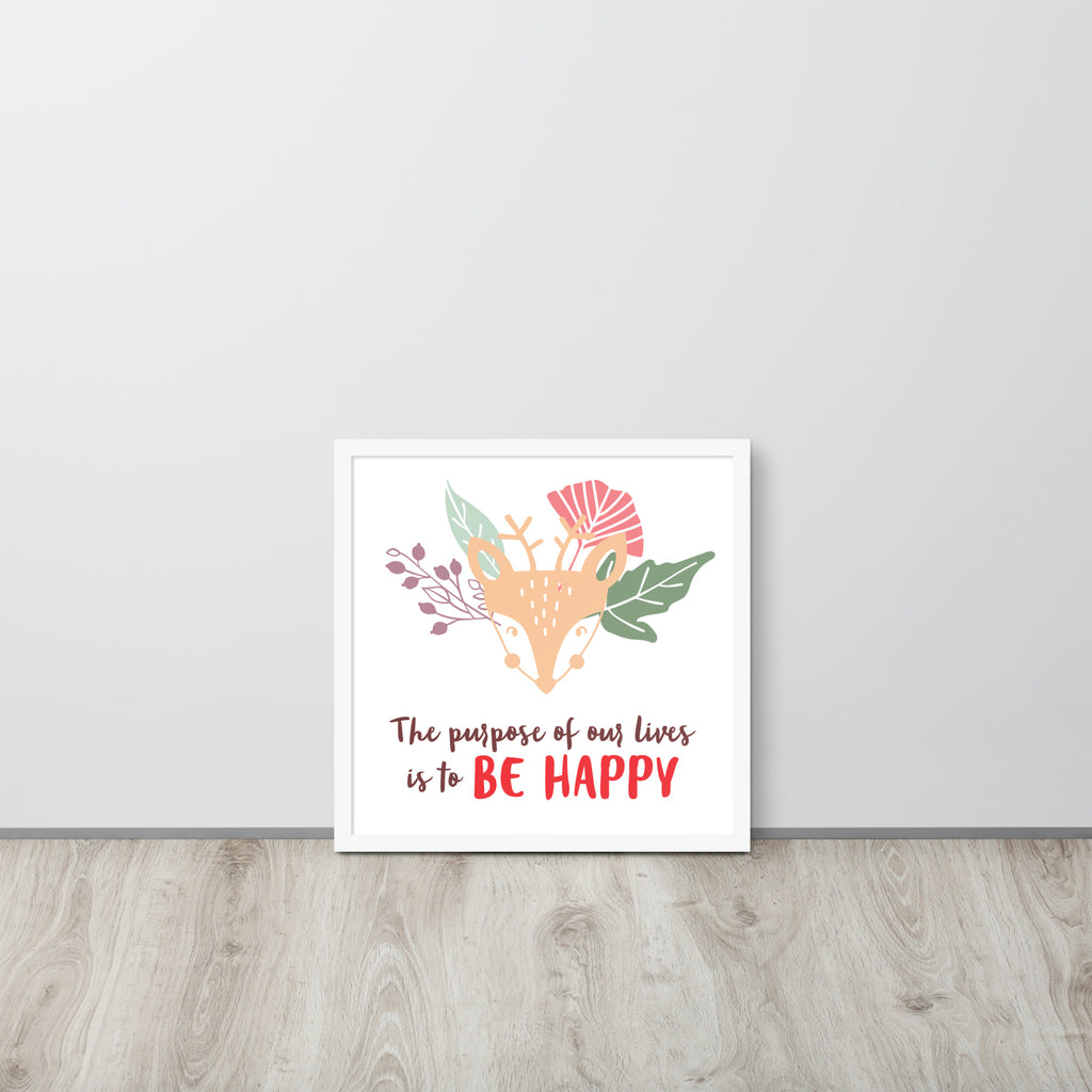 Be Happy | 可再生木製框架啞光海報 Framed Matte Poster
