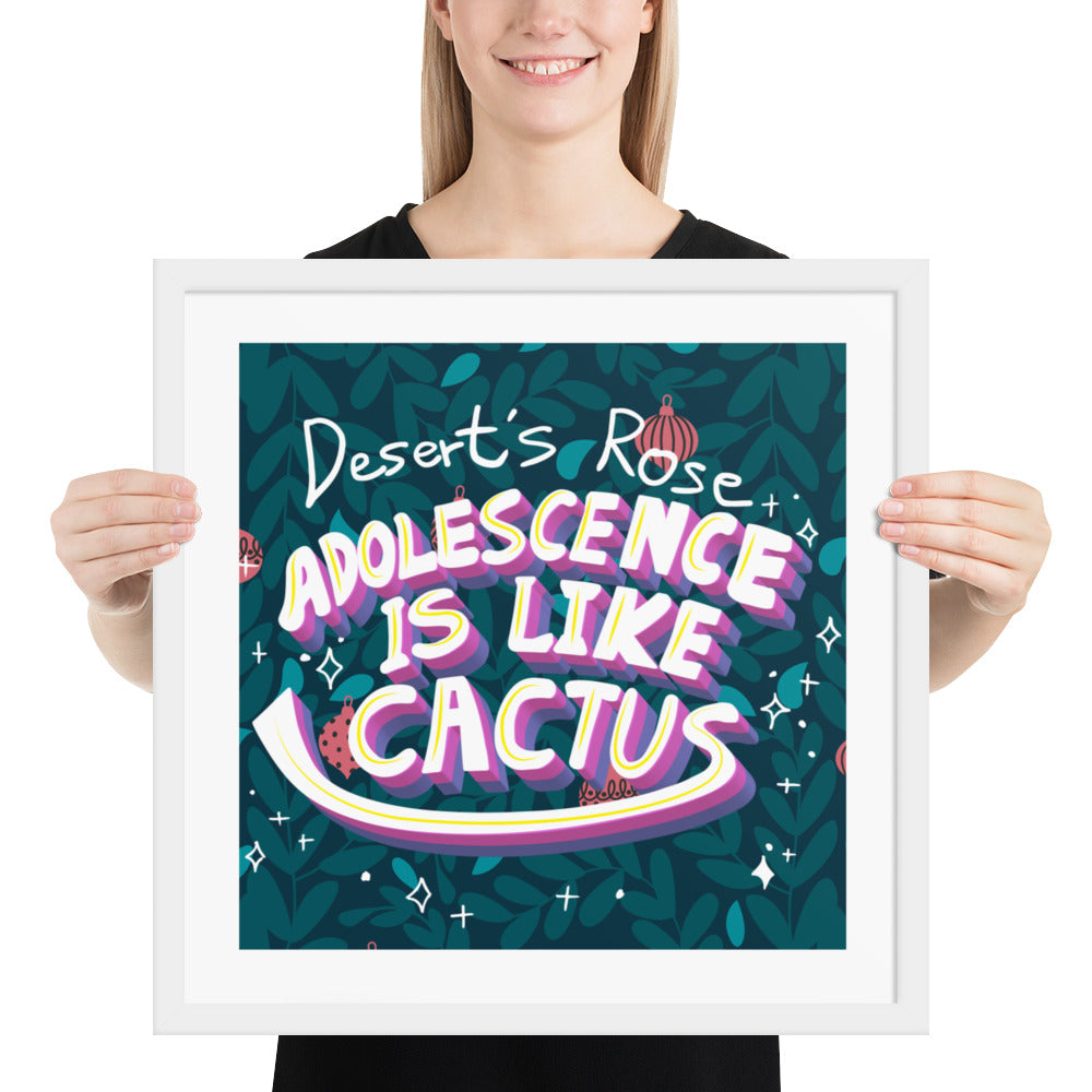 Desert's Rose Forest Background | 可再生木製框架啞光海報 Framed Matte Poster