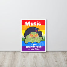 Load image into Gallery viewer, Music is Life Soundtrack | Renewable Wooden Framed Matte Poster Framed Matte Poster
