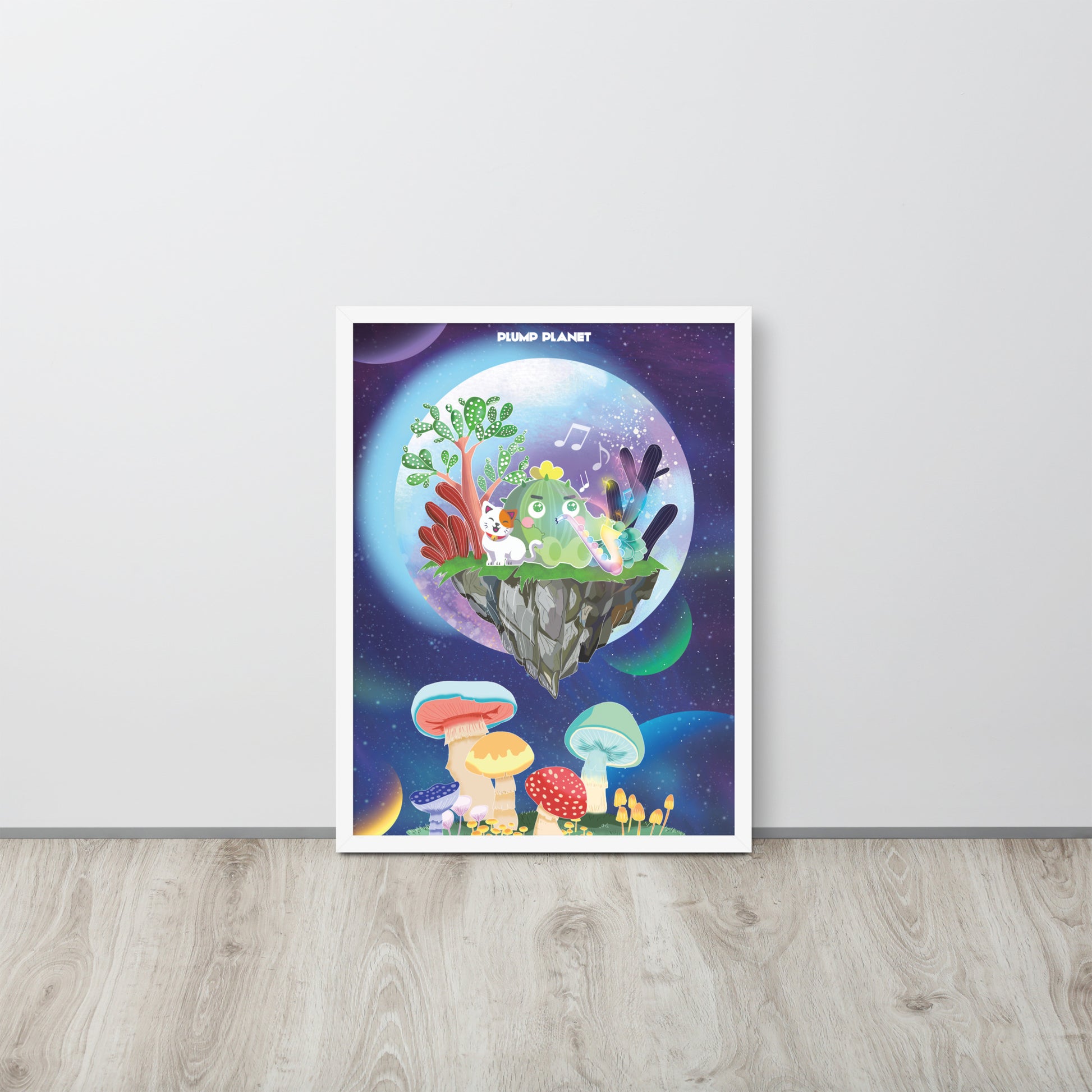 Plump Planet Inspiration from the Galaxy | 可再生木製框架啞光海報 Framed Matte Poster