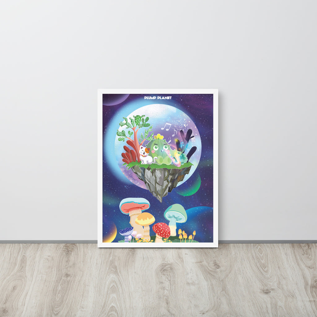 Plump Planet Inspiration from the Galaxy | 可再生木製框架啞光海報 Framed Matte Poster