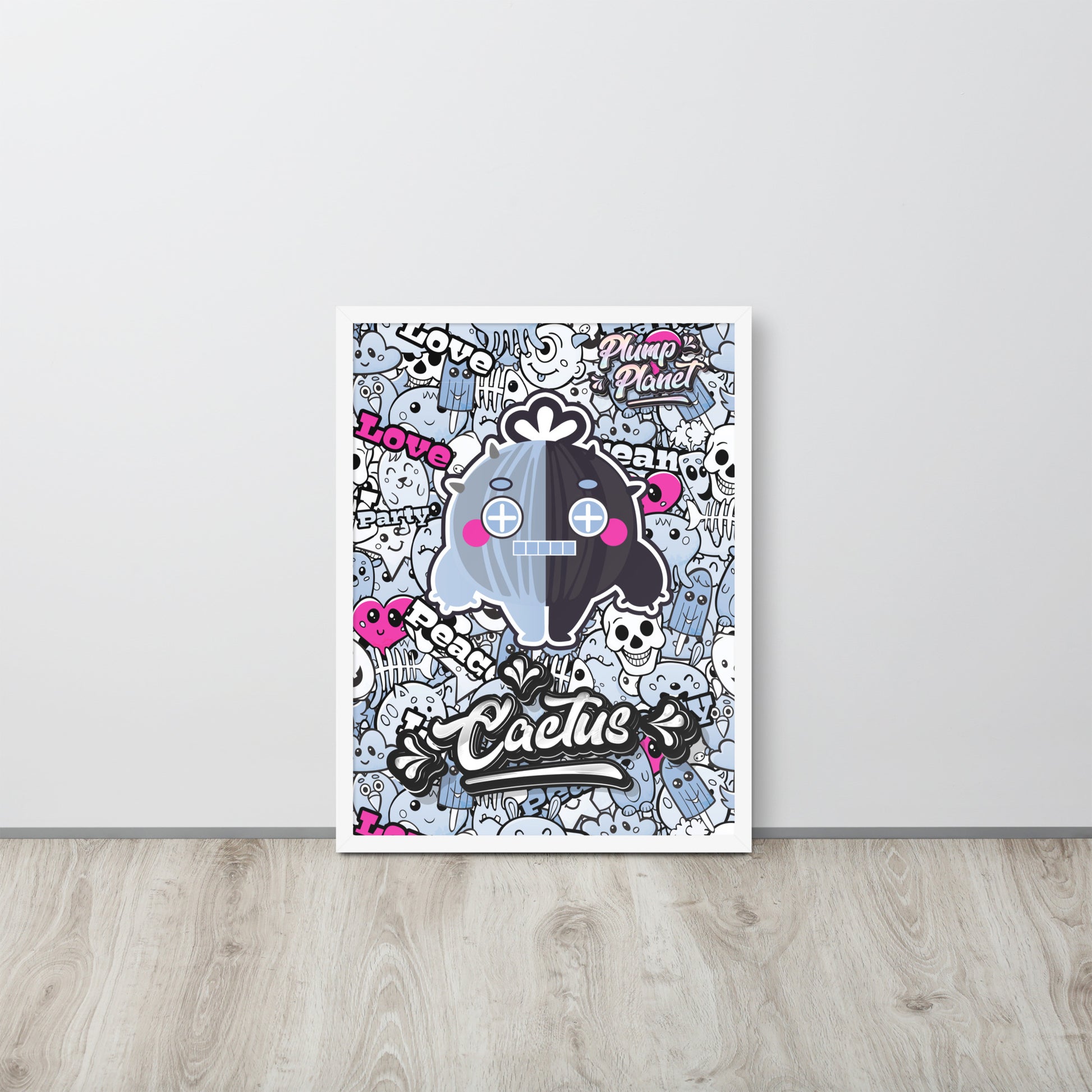 Rock Robot Cactus Boy Poster | 可再生木製框架啞光海報 Framed Matte Poster