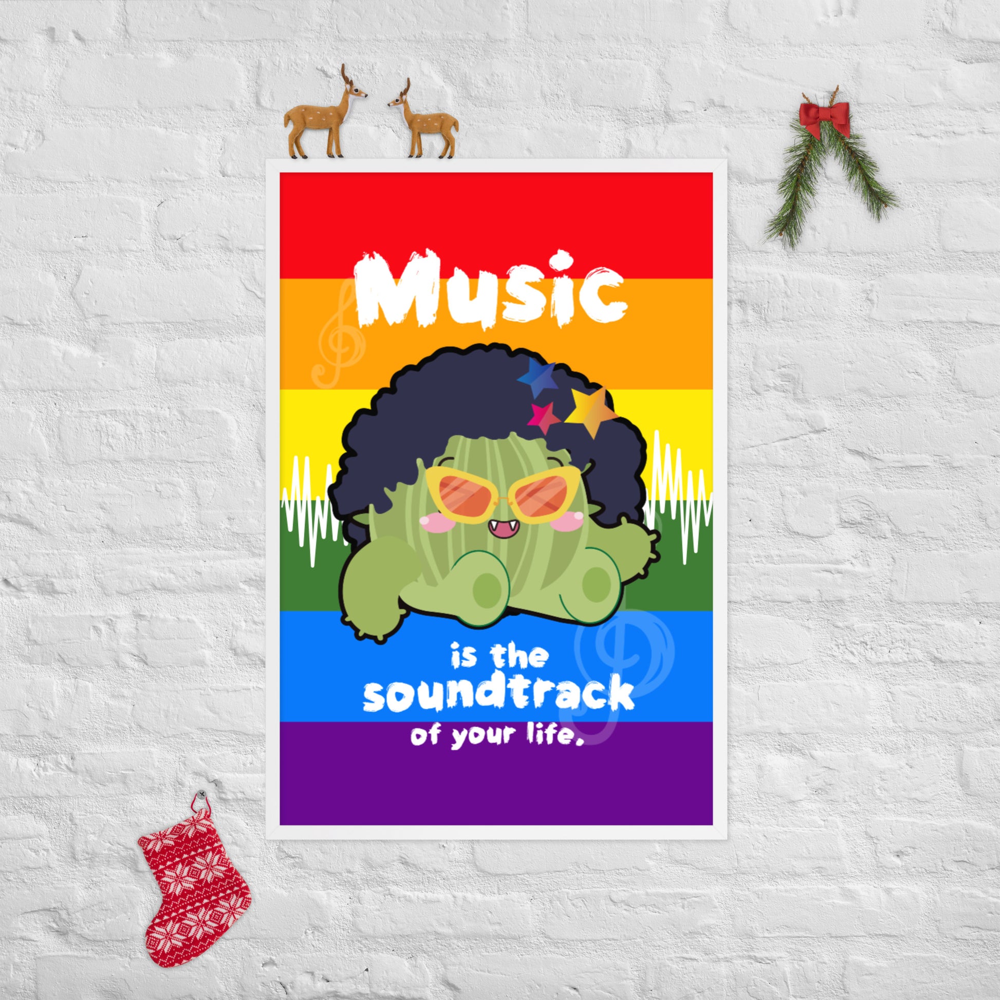 Framed poster