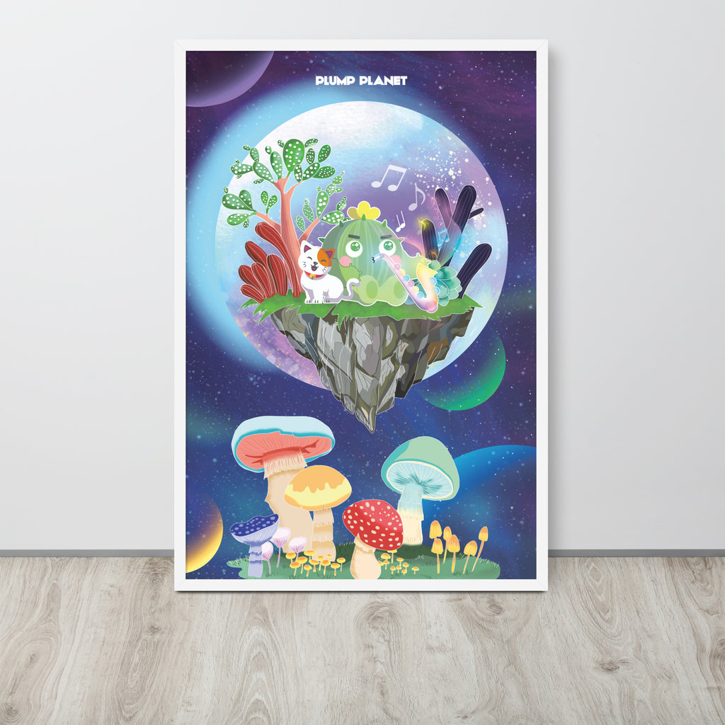 Plump Planet Inspiration from the Galaxy | 可再生木製框架啞光海報 Framed Matte Poster