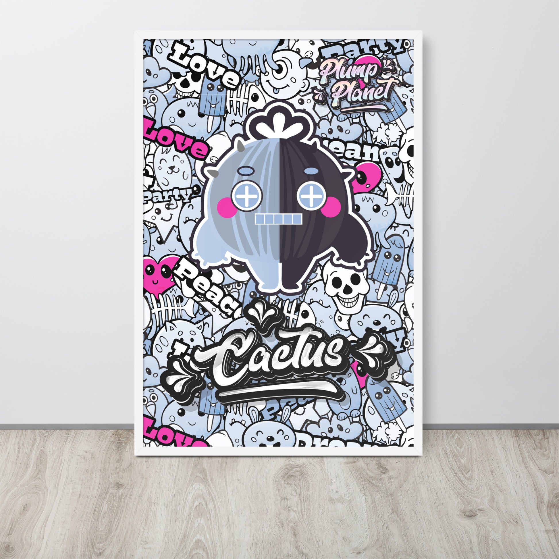 Rock Robot Cactus Boy Poster | 可再生木製框架啞光海報 Framed Matte Poster