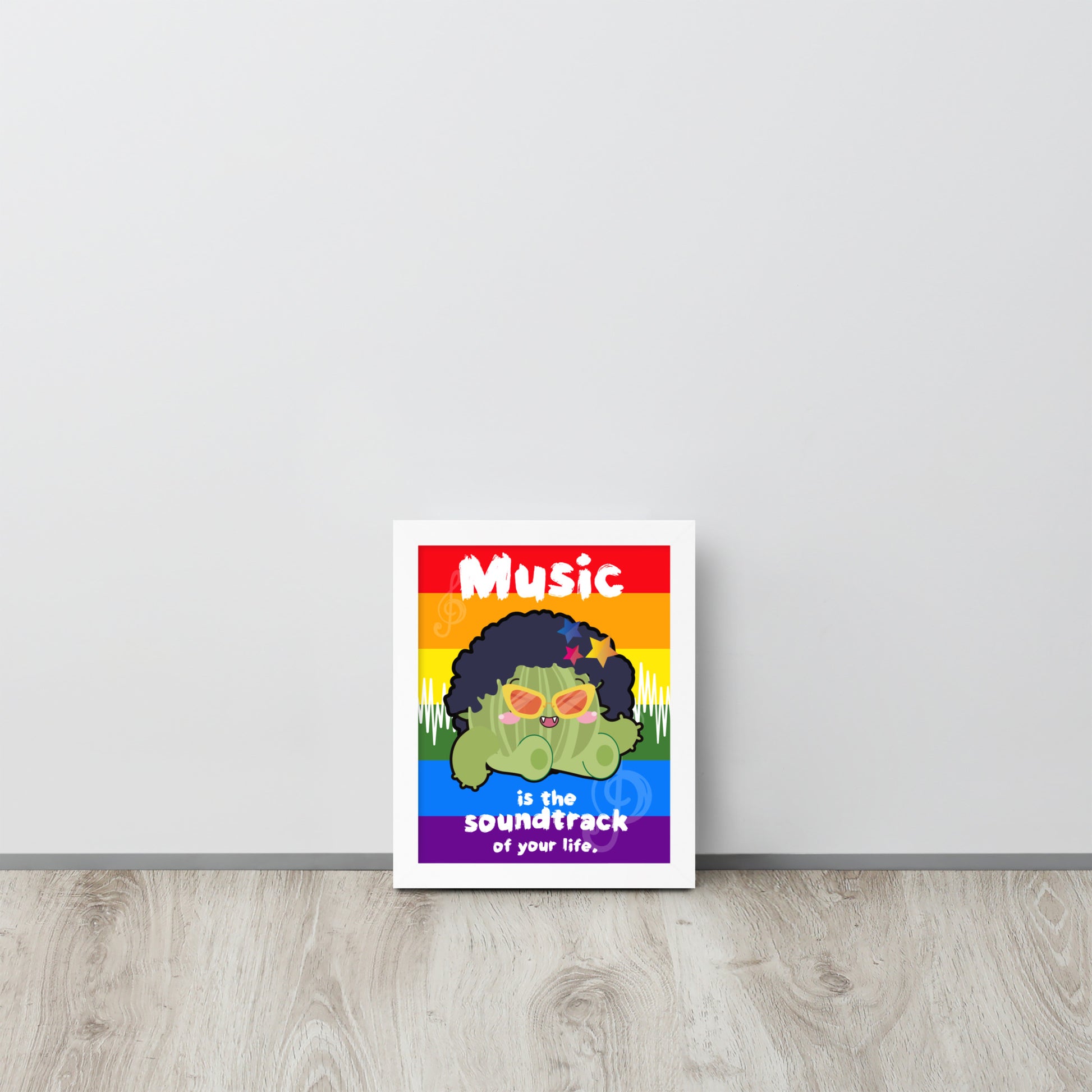 Music is Life Soundtrack | 可再生木製框架啞光海報 Framed Matte Poster