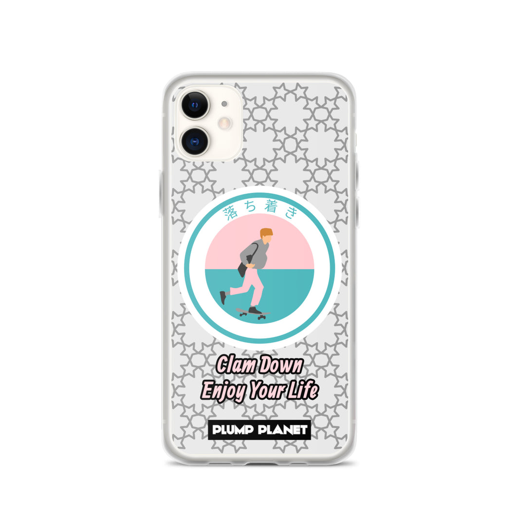 【iPhone】Clam Down Printing Stamp - Phone Clear Case
