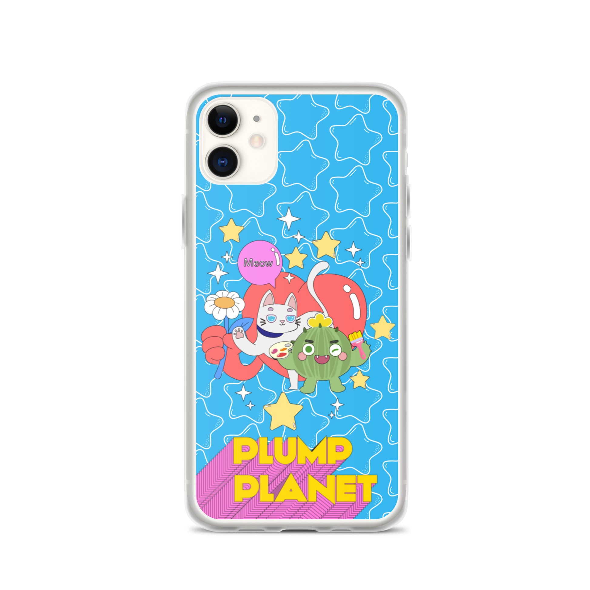 【iPhone】Cactus Press B to Meow - Phone Clear Case
