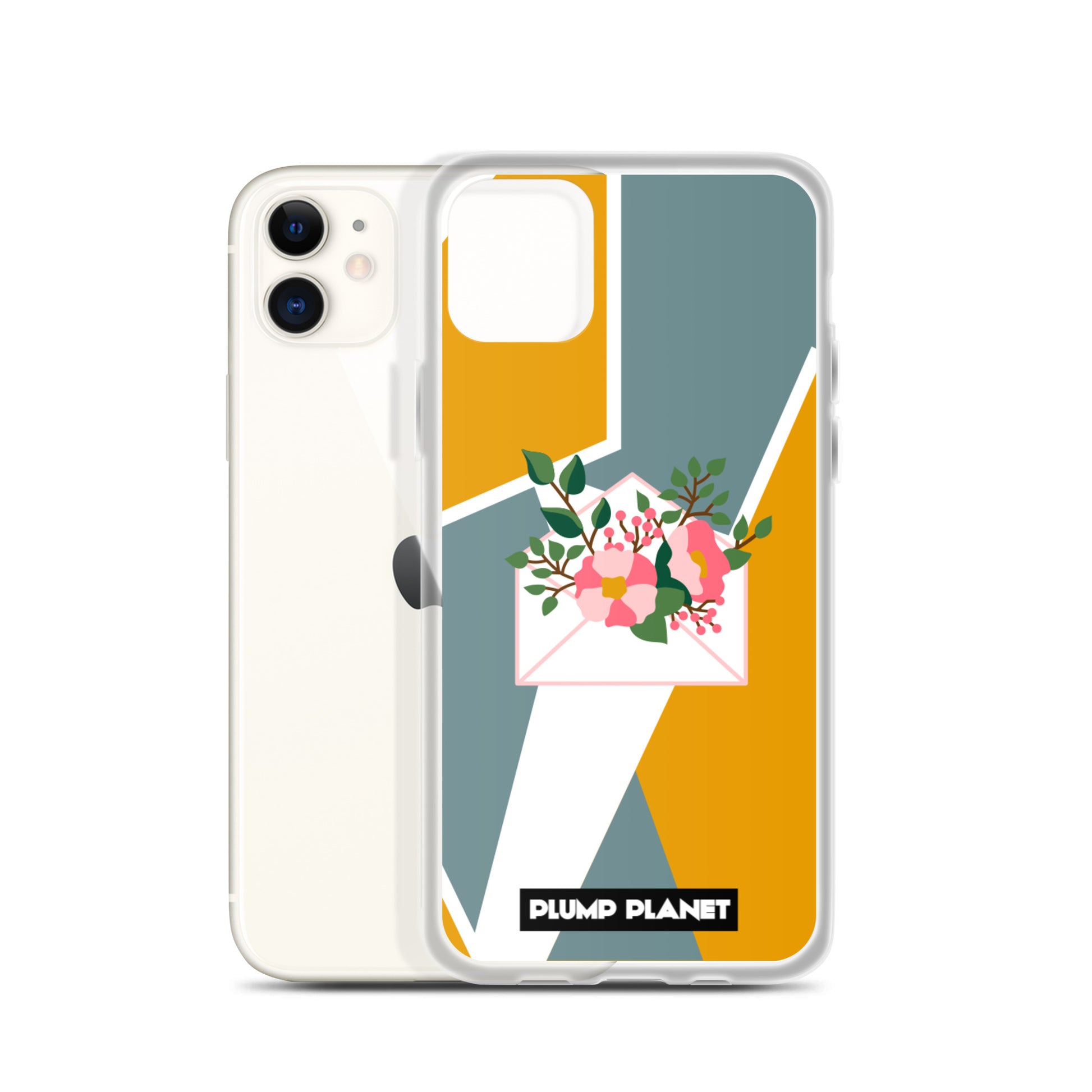 【iPhone】Letter with Flower | Printing Stamp Phone Clear Case
