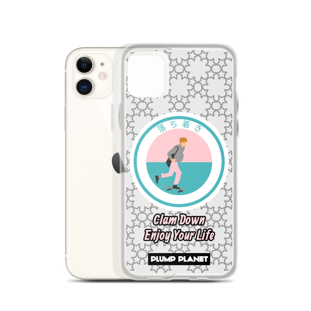【iPhone】Clam Down Printing Stamp - Phone Clear Case
