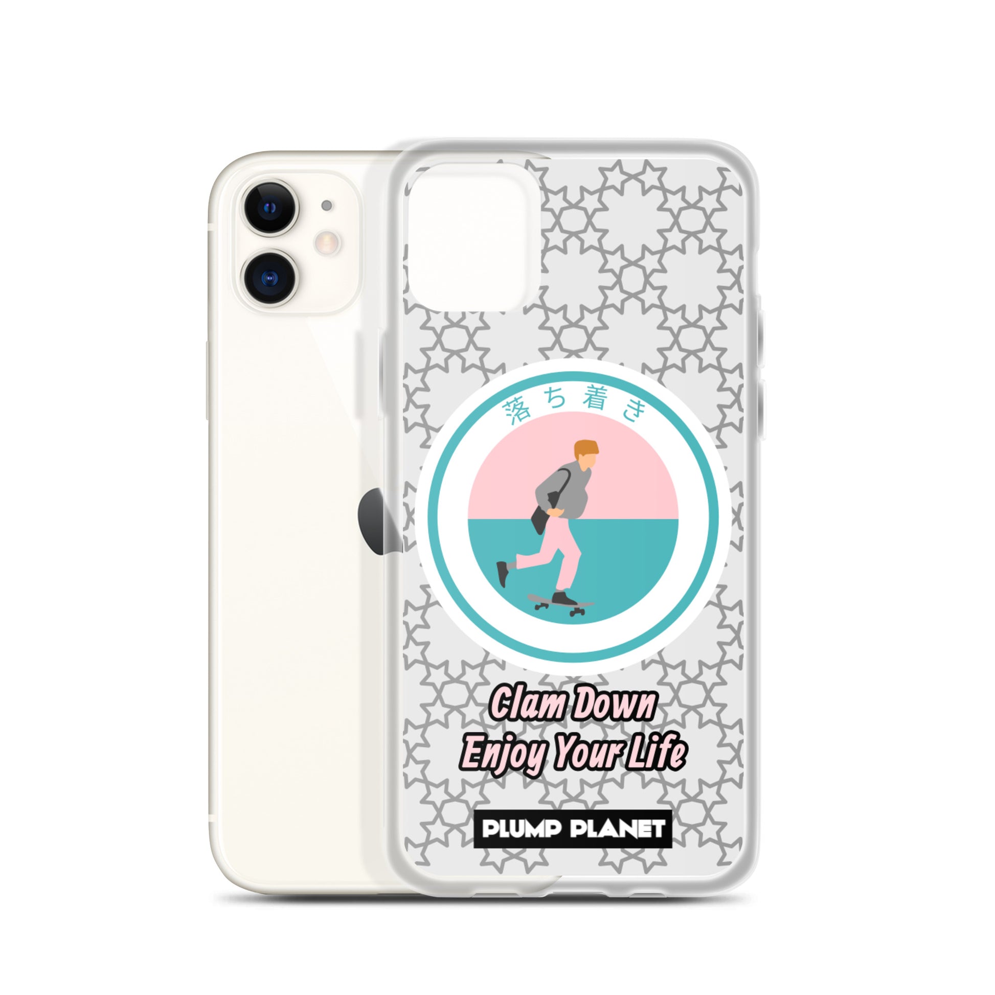 【iPhone】Clam Down Printing Stamp - Phone Clear Case