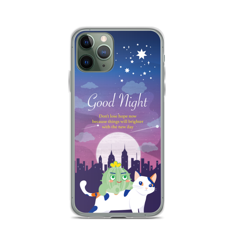 【iPhone】Good Night - Phone Clear Case