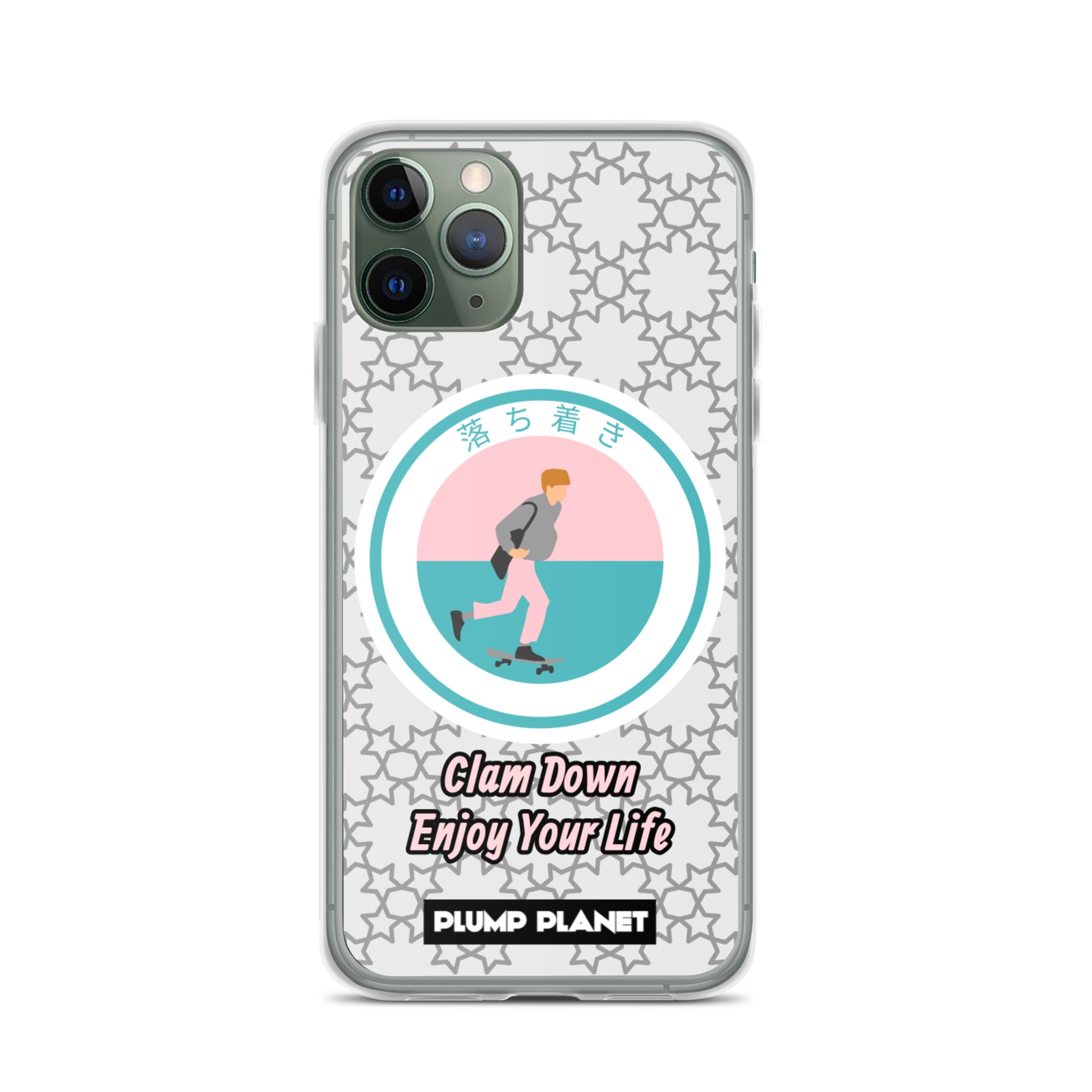 【iPhone】Clam Down Printing Stamp - Phone Clear Case